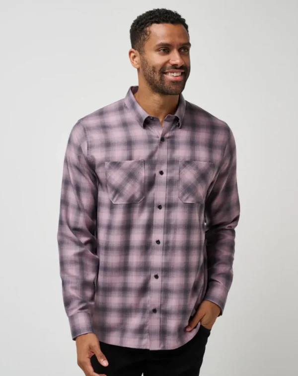 CLOUD PLAID FLANNEL BUTTON-UP*TravisMathew Online